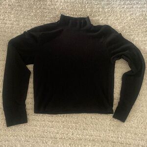 AE Long-Sleeve Cropped Hey Baby Mock Neck Tee - Size XL